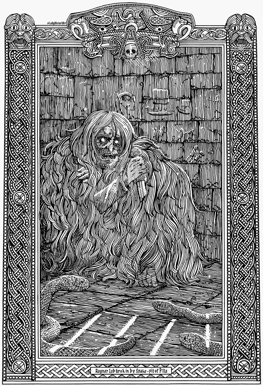 Ragnar Loðbrok in the snake-pit of&nbsp;Ælla